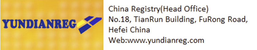 yundianreg. a registry in Hefei China
